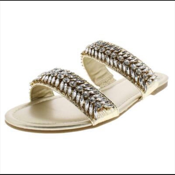 guess rhinestone sandals